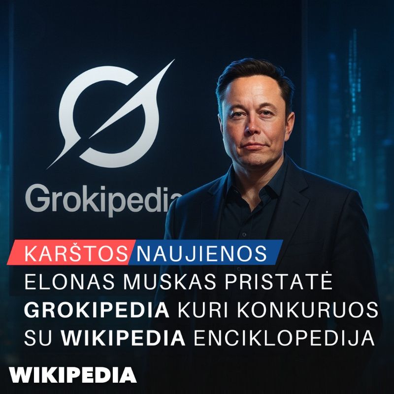 Elonas Muskas paleidžia meta iššūkį Wikipedia